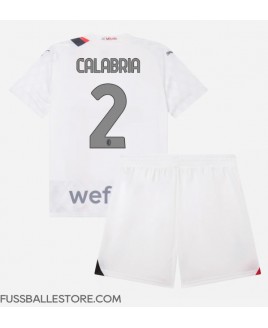 Günstige AC Milan Davide Calabria #2 Auswärts Trikotsatzt Kinder 2023-24 Kurzarm (+ Kurze Hosen)